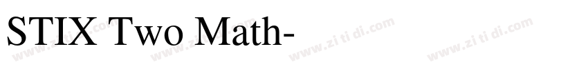 STIX Two Math字体转换